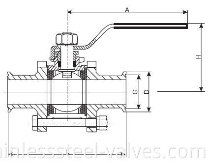 stainless steel clamp type ball valve